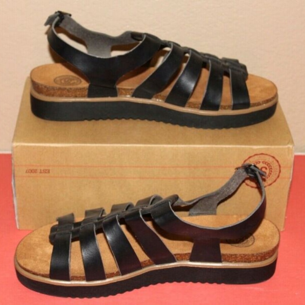 SO RIGG BLACK GLADIATOR SANDALS